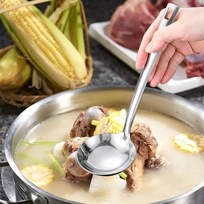 304 Stainlss Steel Kitchen Utensils Set, 11 Pcs Long Metal Cooking Utensil Gadgets Tools Set with Spatula, Spoon, Ladle, Skimmer, Tunner, Pasta Server, Tongs(Mirror Polished, Dishwasher Safe)-Coolskitchenstore