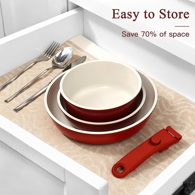 11PCS Pots and Pans Set Non Stick with Detachable Handle-Coolskitchenstore