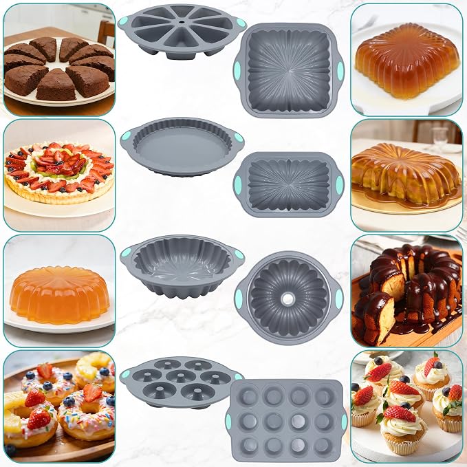 51 Piece Silicone Baking Pan Set, Nonstick Bakeware Set-Coolskitchenstore