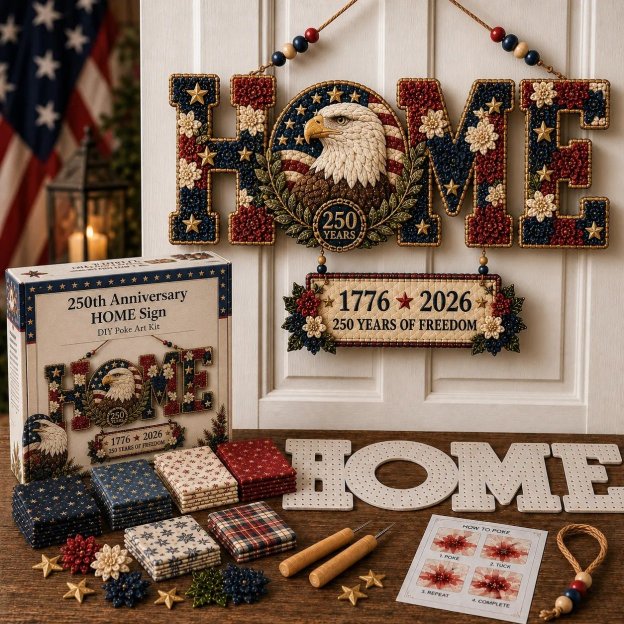 💯🔥49% Off DIY Fabric Poke Art HOME Sign Kit