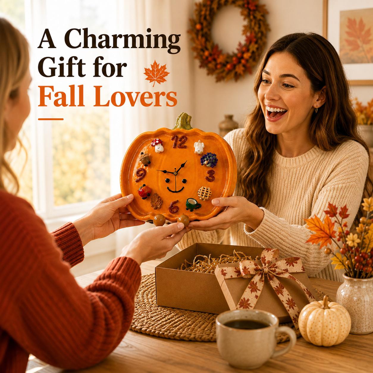 🎃 Interchangeable Magnetic Charm Pumpkin Clock