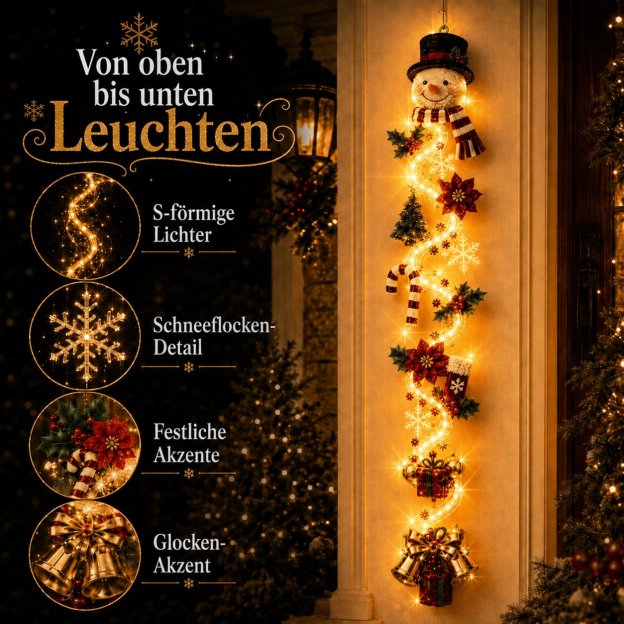 🎄 Leuchtender Weihnachtstürhänger