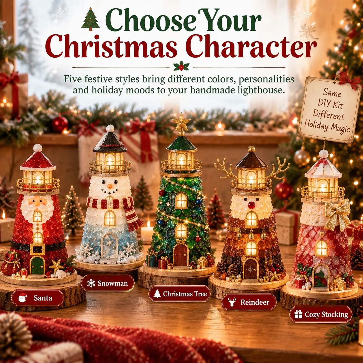 🎄Beginner-Friendly DIY Lighted Christmas Character Sea Glass