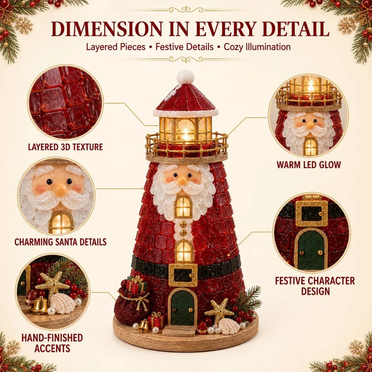 🎄Beginner-Friendly DIY Lighted Christmas Character Sea Glass
