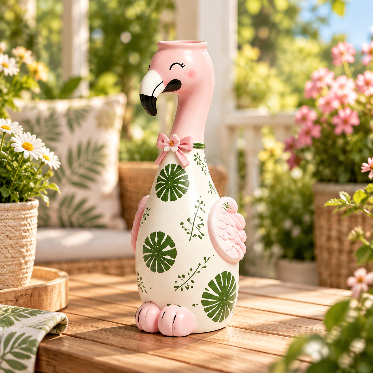 🦩Cute Flamingo Figurine Decorative Vase