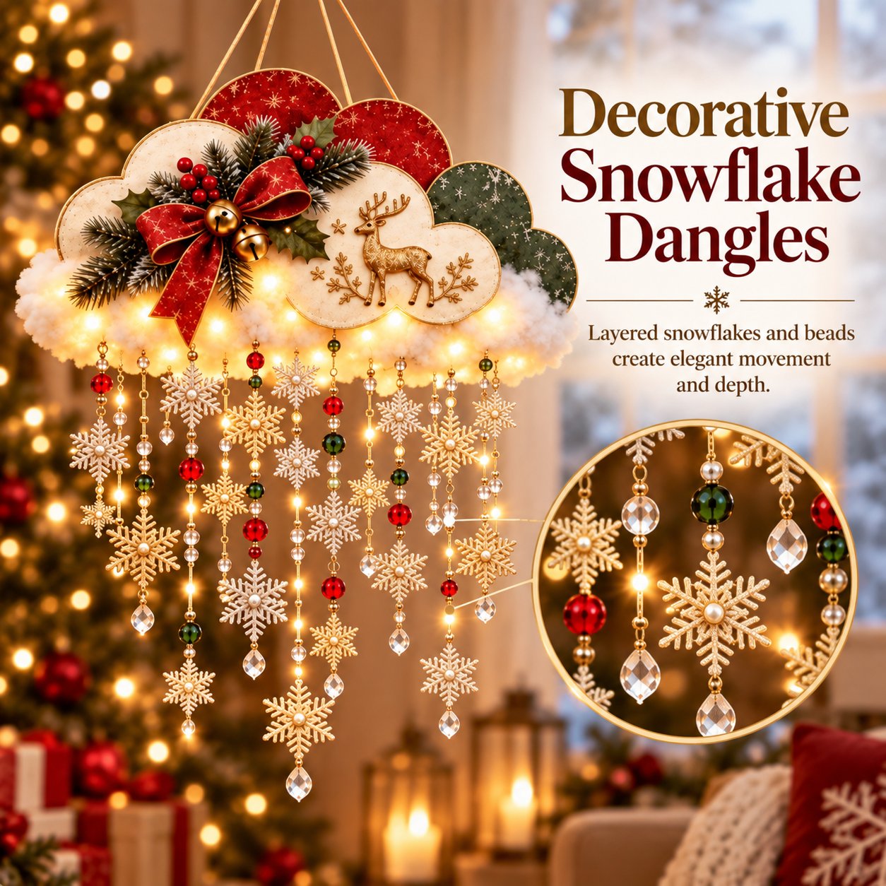 Decorative Snowflakes and Hanging Ornaments
