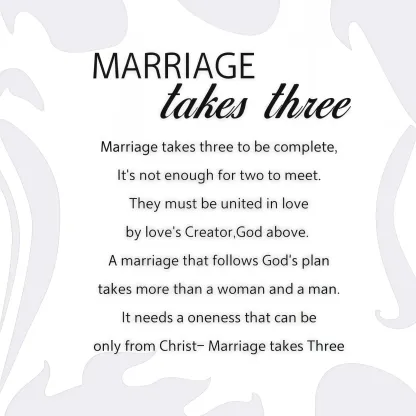 Marriage Takes Three – Entwined Heart & Cross Christian Wedding Sculpture