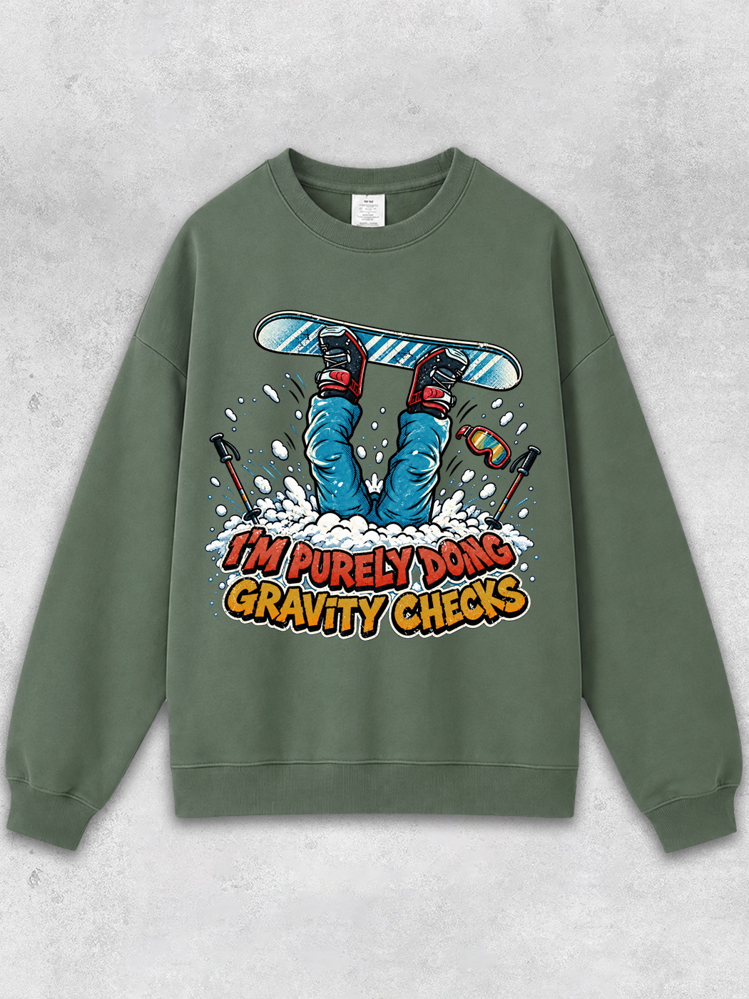Grinram I'm Purely Doing Gravity Checks Classic Sweatshirt