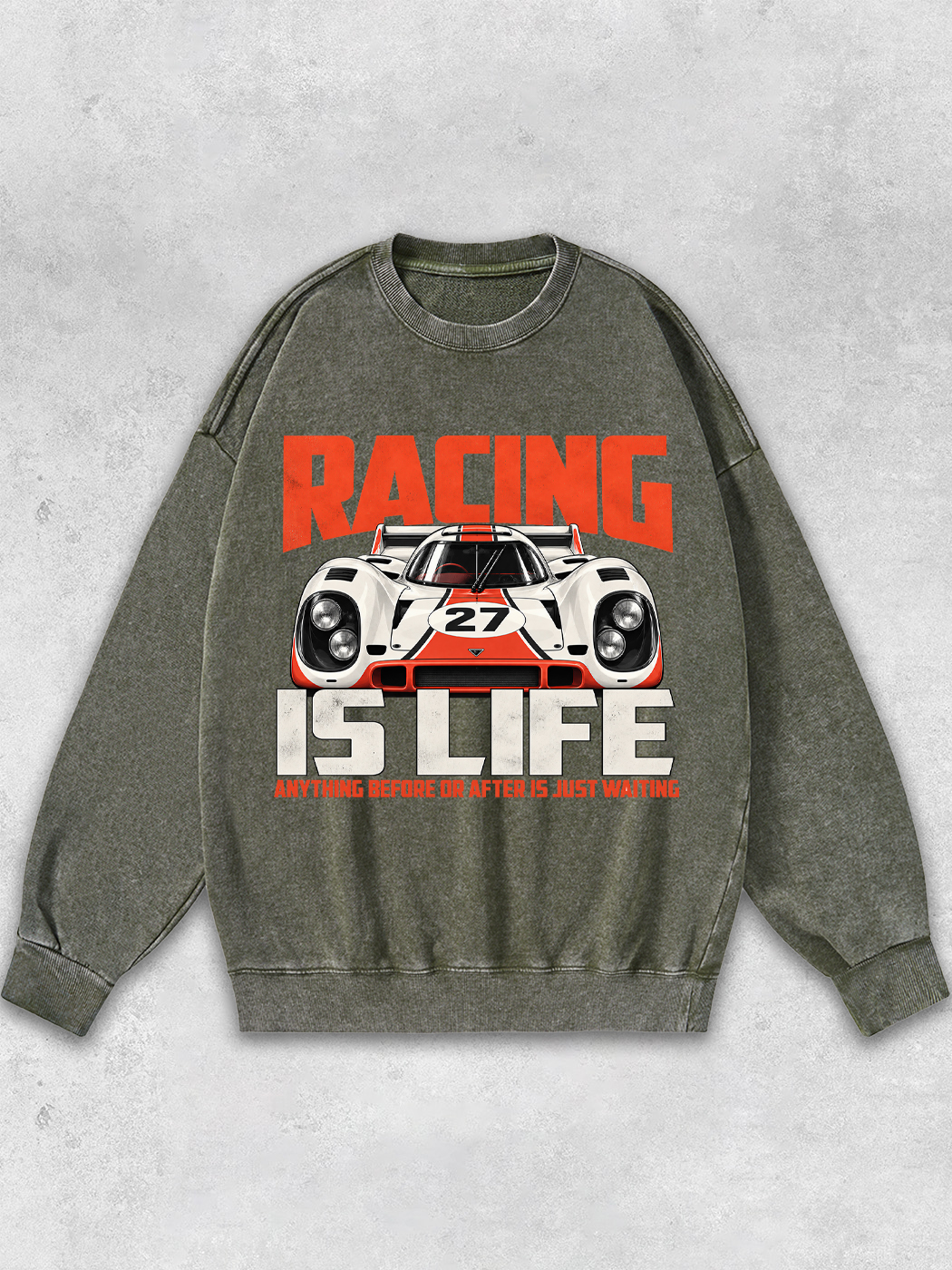 Lightupdream Racing Is Life Washed Sweatshirt