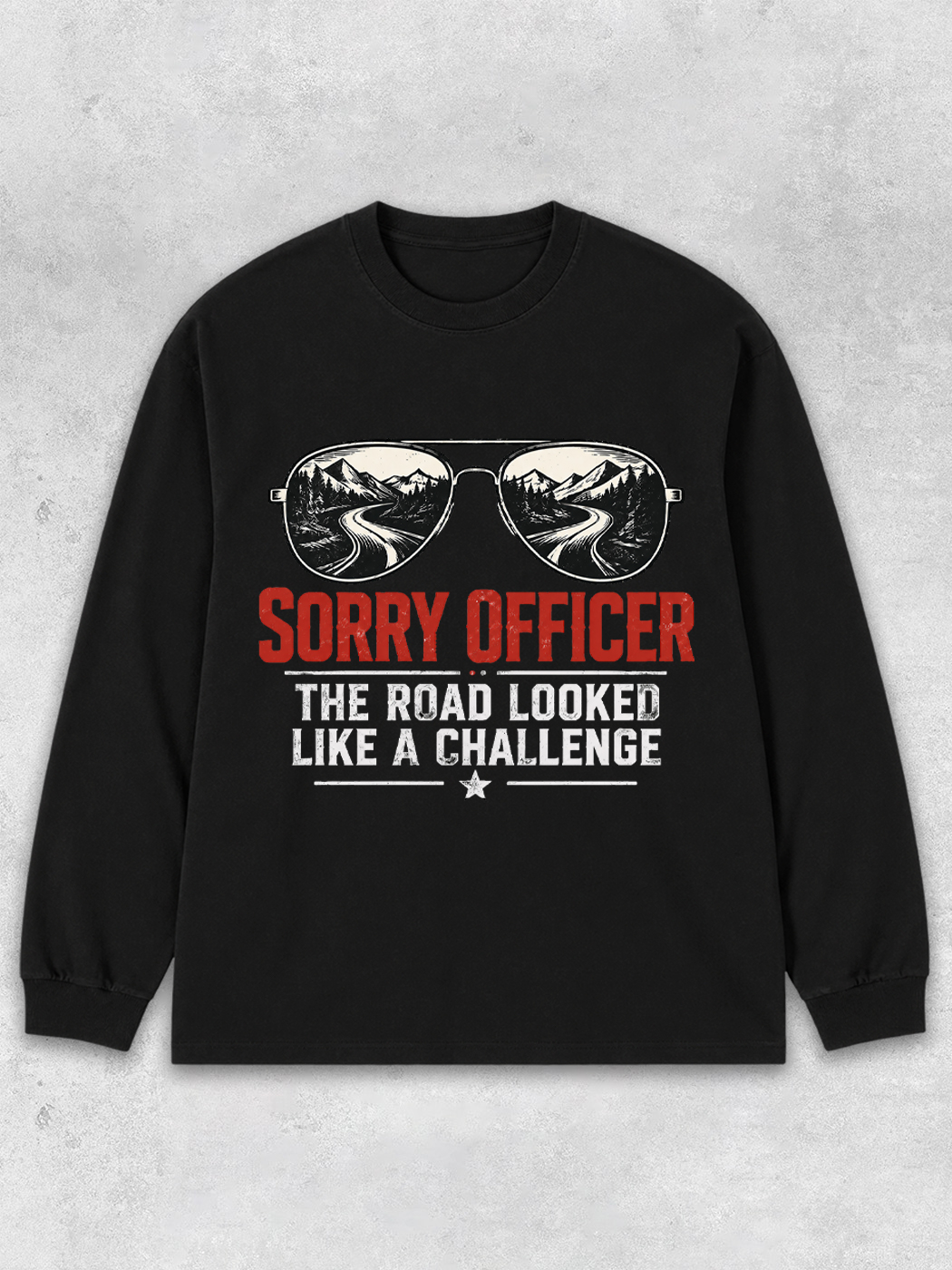 Grinram The Road Looked Like A Challenge Classic Long Sleeve T-Shirt
