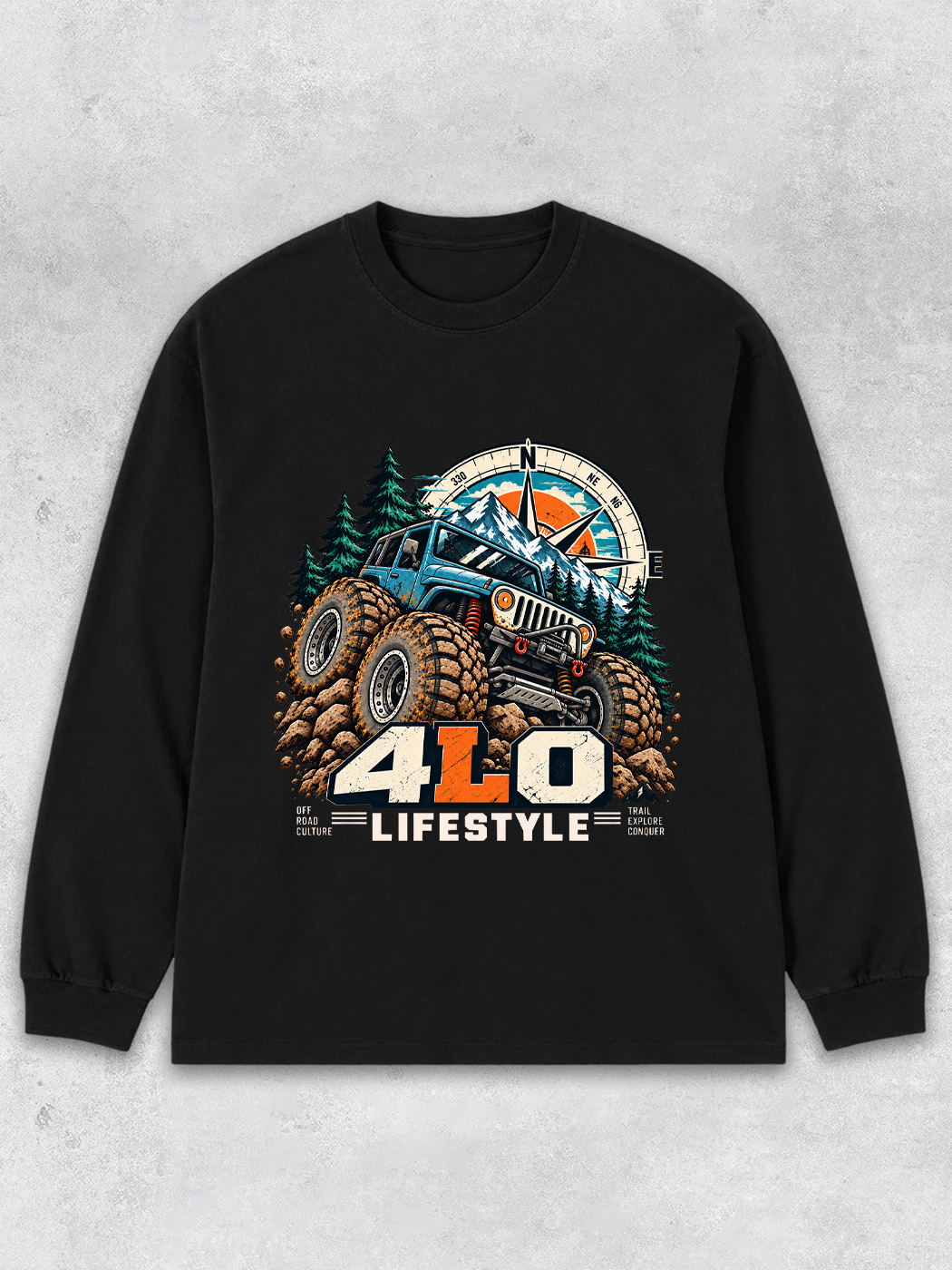 Grinram 4LO Lifestyle Off Road Classic Long Sleeve T-Shirt