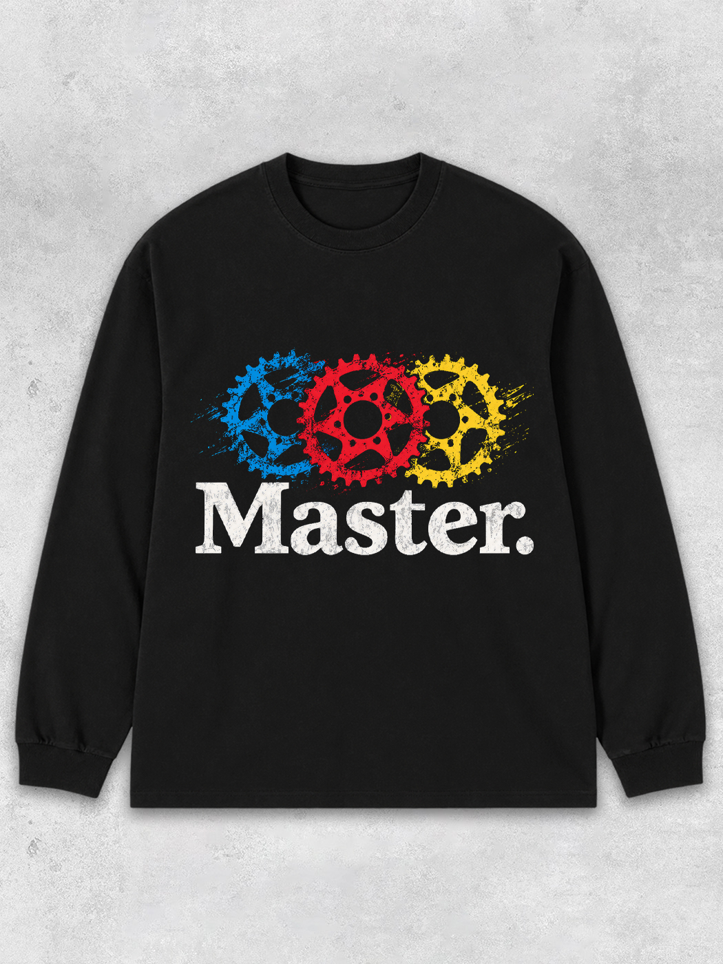 Grinram Blue Red Yellow Sprocket Master Classic Long Sleeve T-Shirt