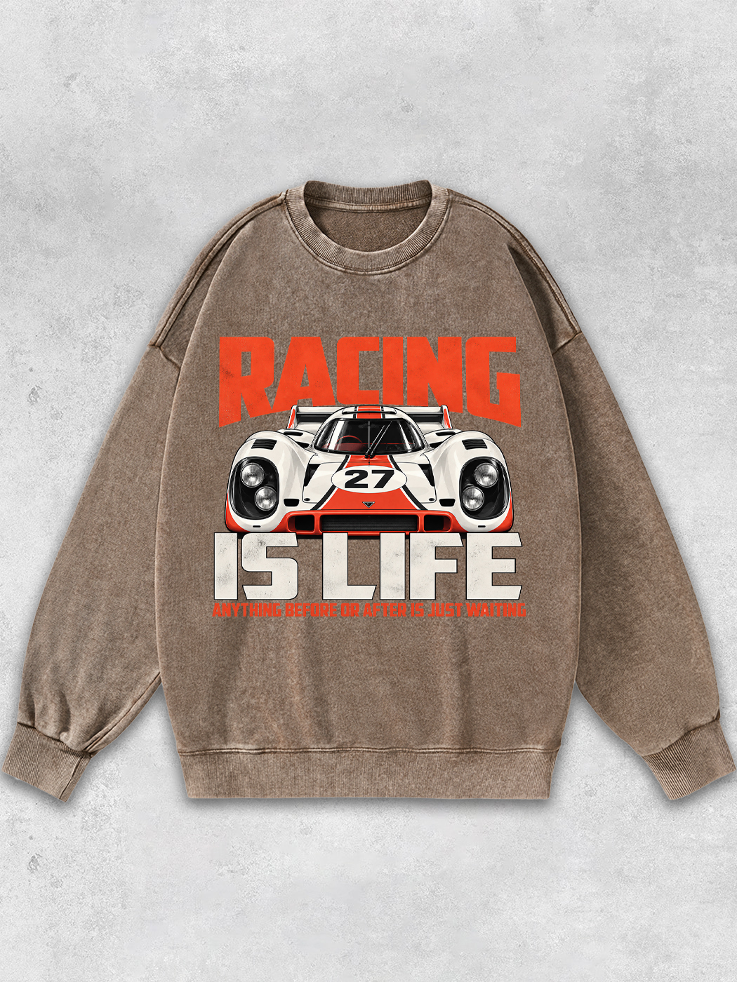 Lightupdream Racing Is Life Washed Sweatshirt