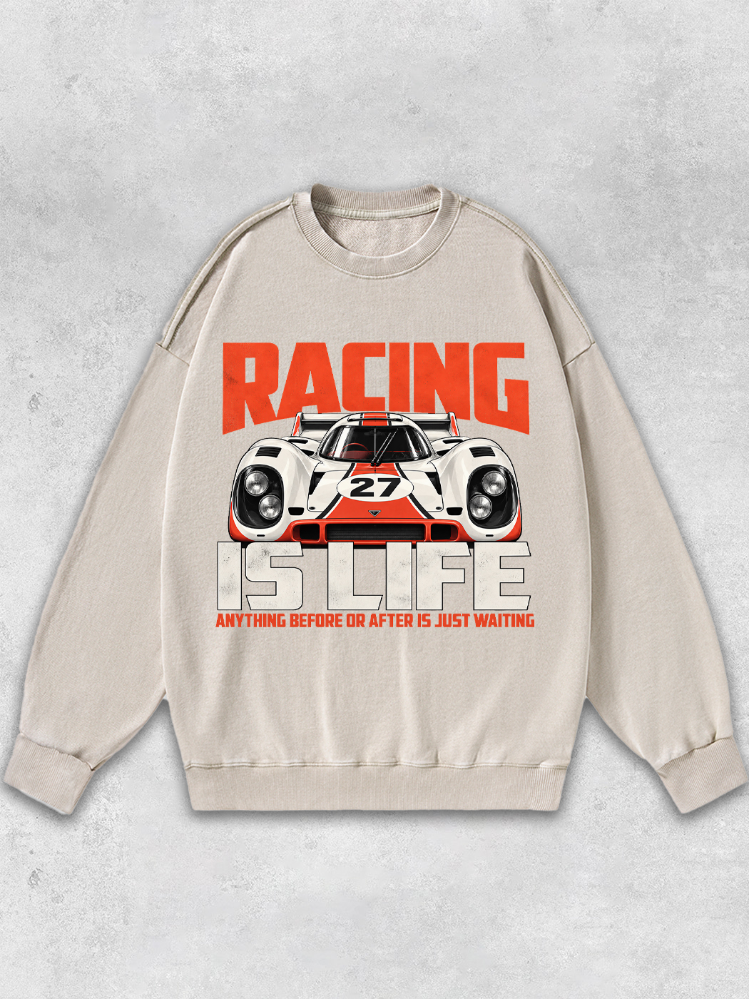 Lightupdream Racing Is Life Washed Sweatshirt