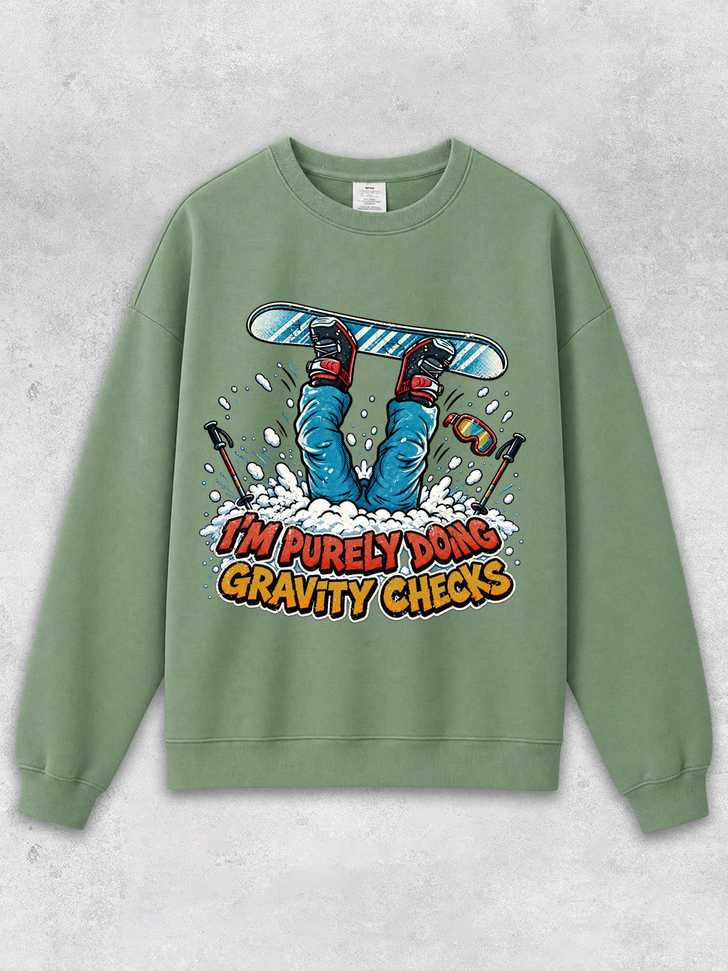 Grinram I'm Purely Doing Gravity Checks Classic Sweatshirt