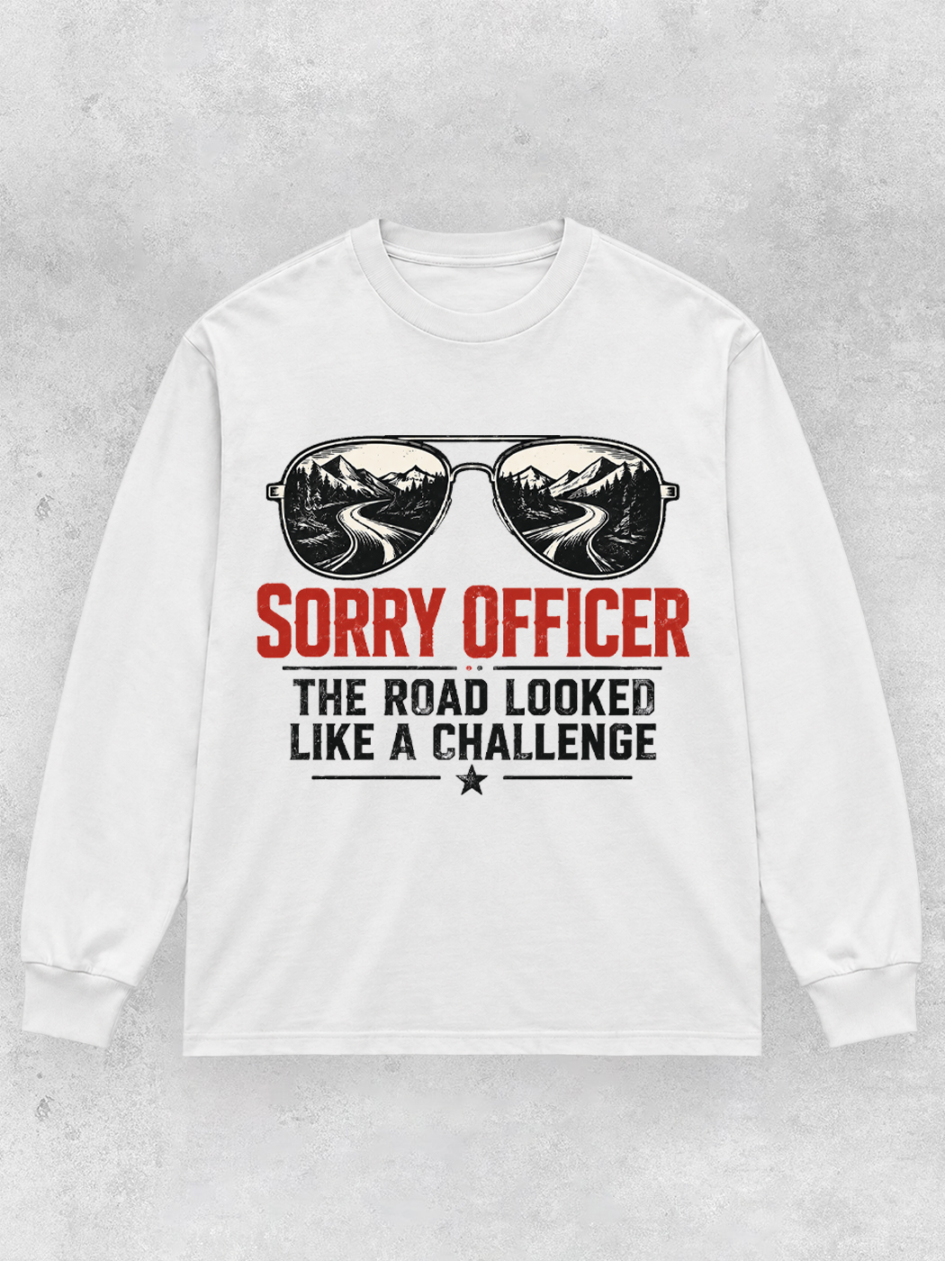 Grinram The Road Looked Like A Challenge Classic Long Sleeve T-Shirt