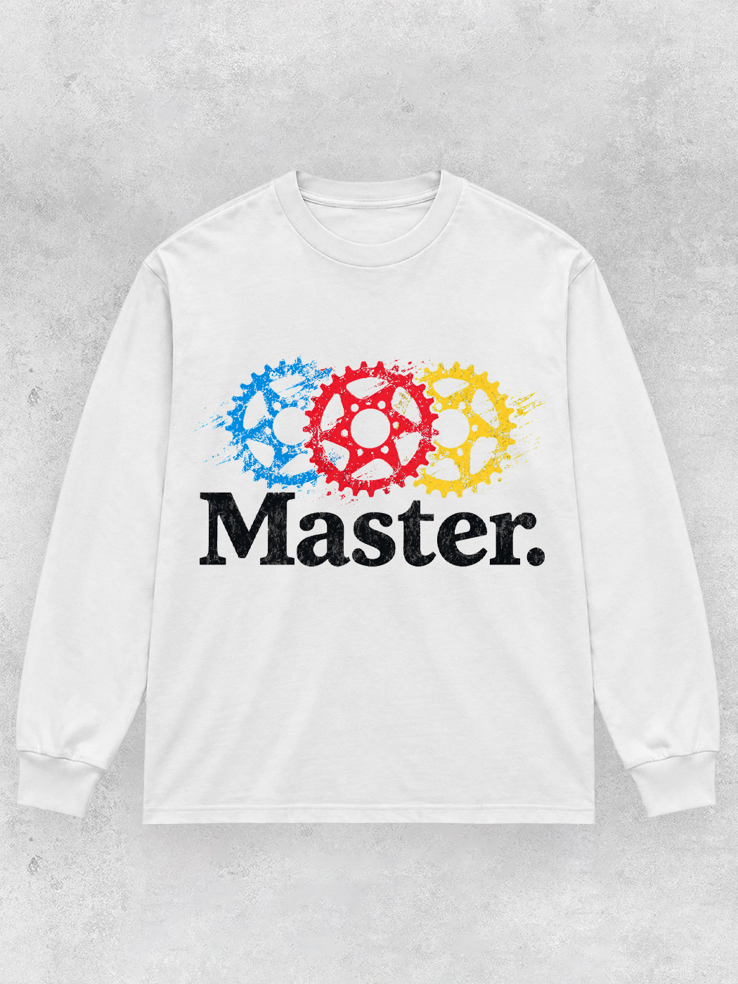 Grinram Blue Red Yellow Sprocket Master Classic Long Sleeve T-Shirt