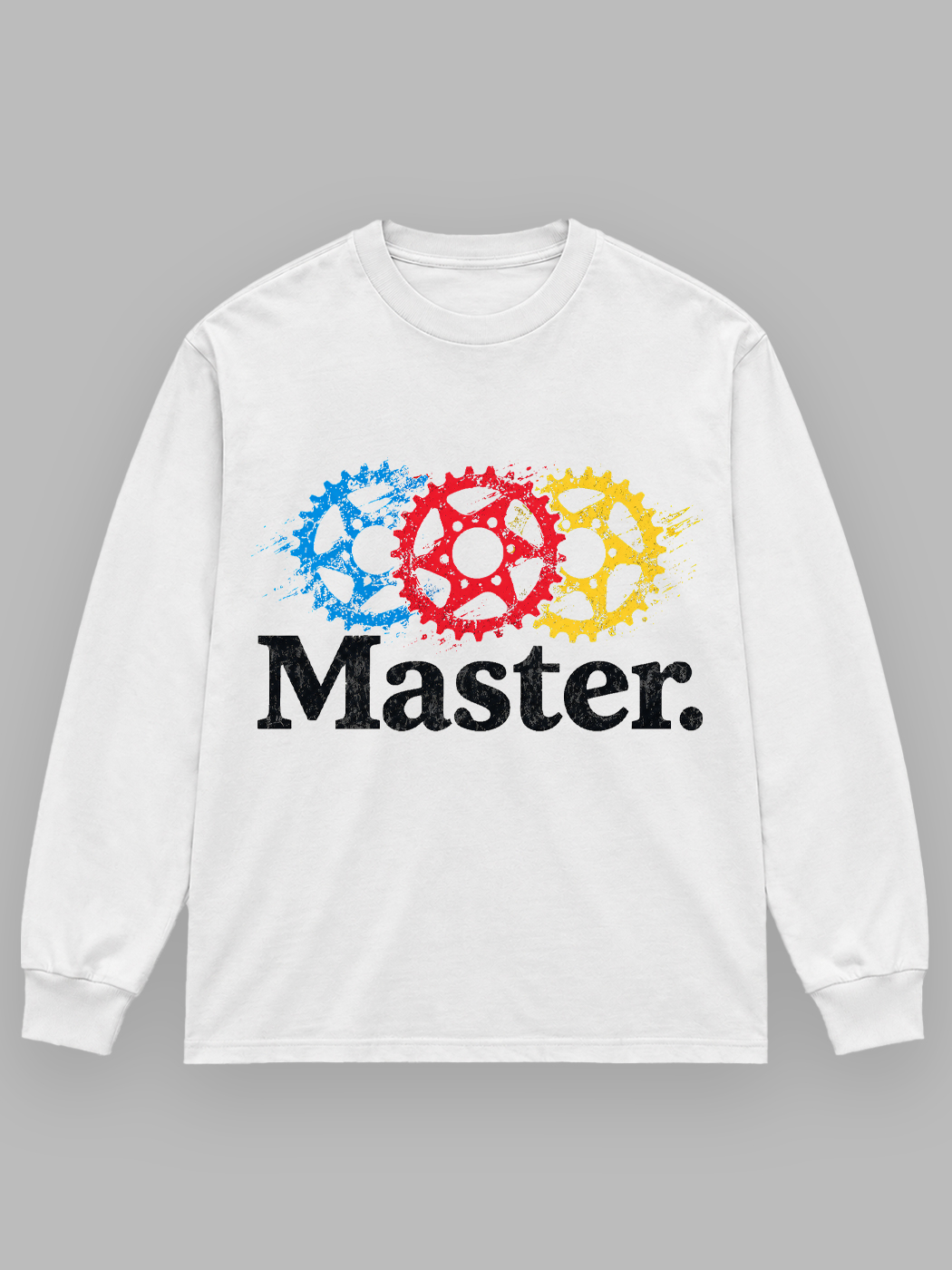Grinram Blue Red Yellow Sprocket Master Classic Long Sleeve T-Shirt