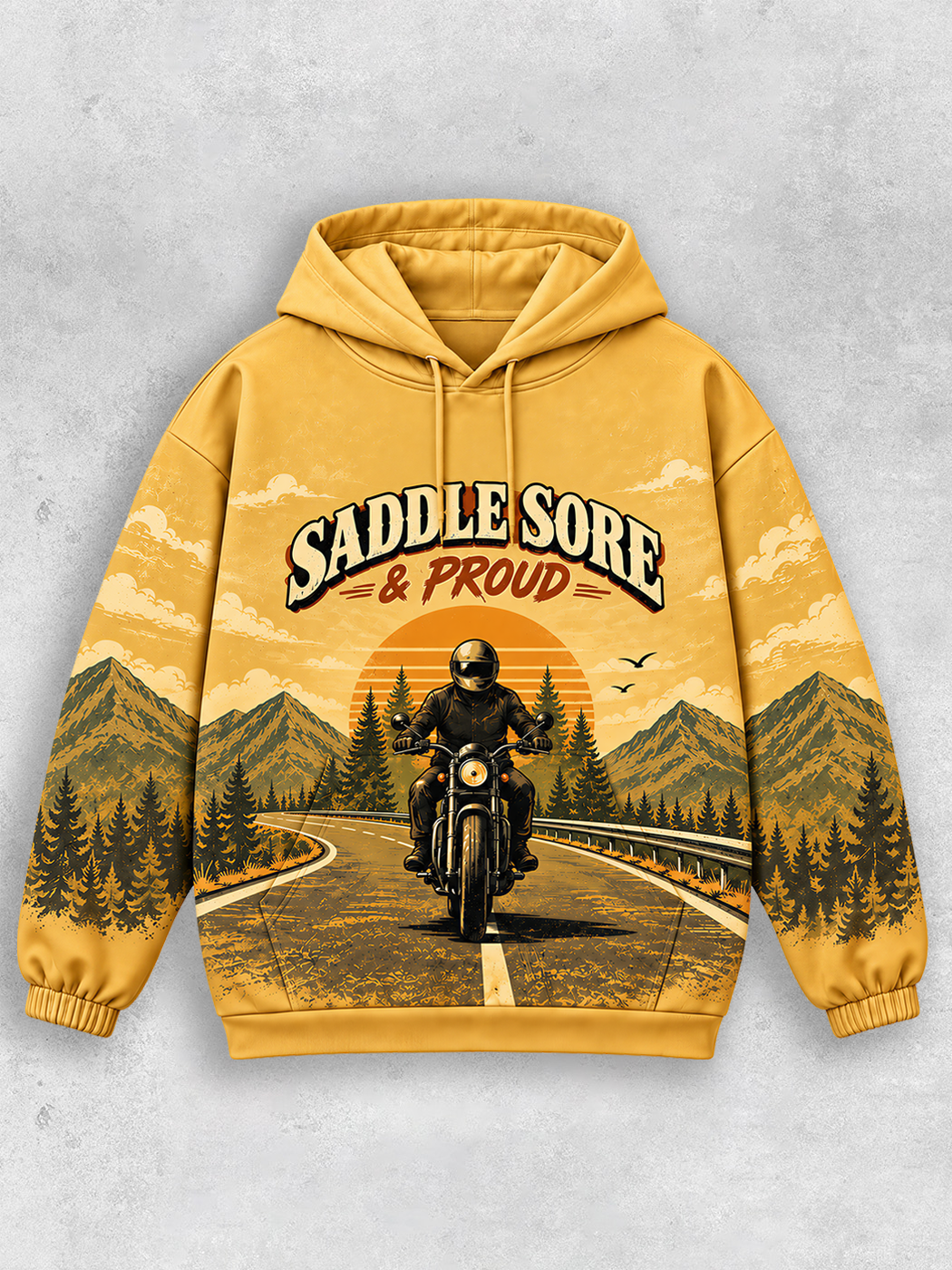 Grinram Saddle Sore and Proud All-Over Print Hoodie