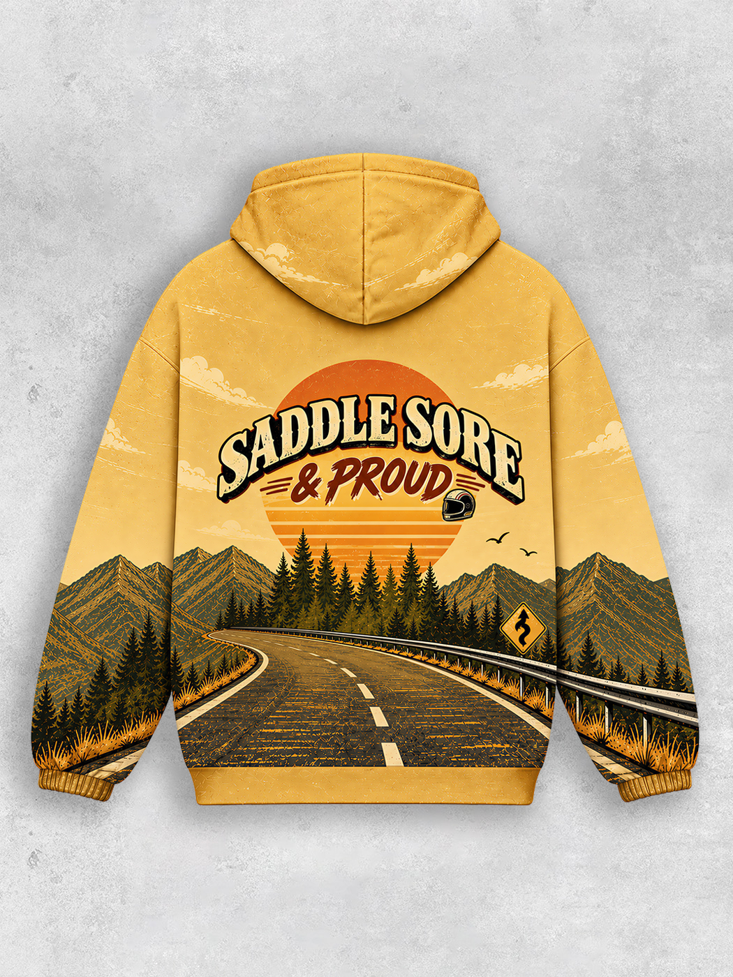 Grinram Saddle Sore and Proud All-Over Print Hoodie