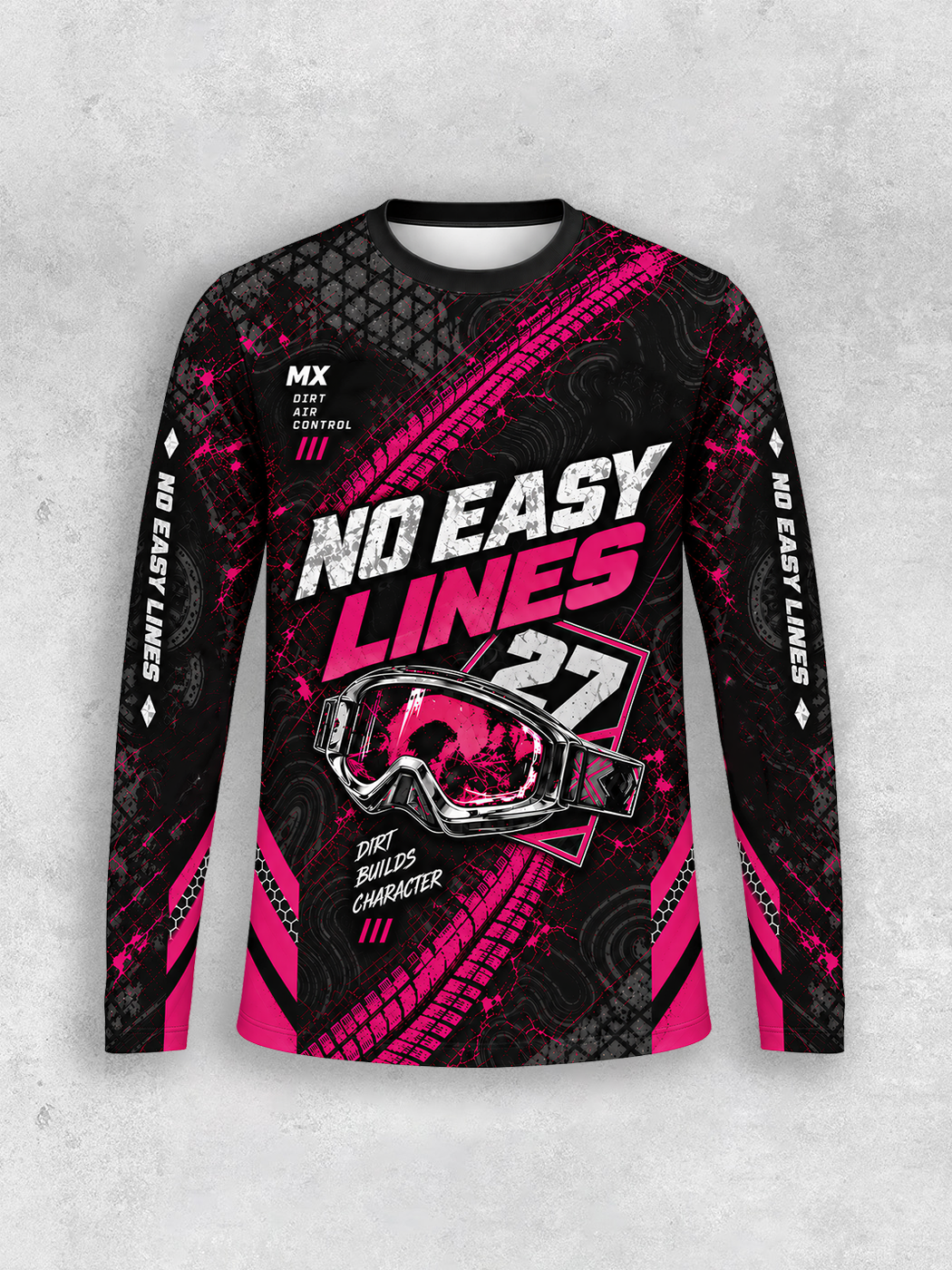 Grinram No Easy Lines Pick A Lines Commit Motocross Jersey