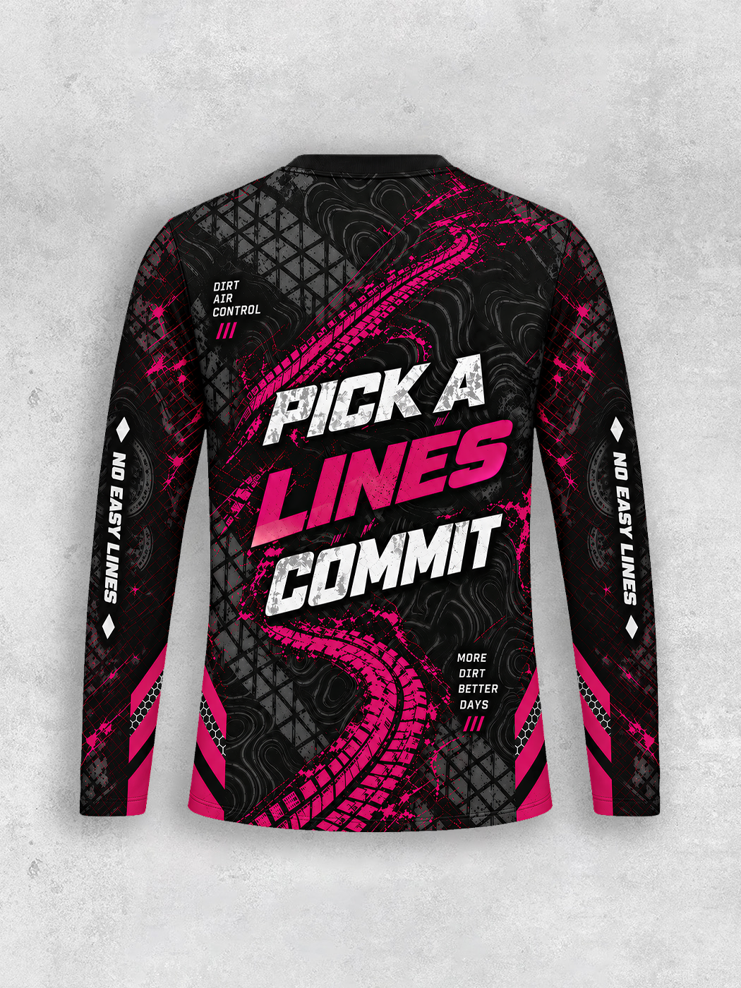 Grinram No Easy Lines Pick A Lines Commit Motocross Jersey