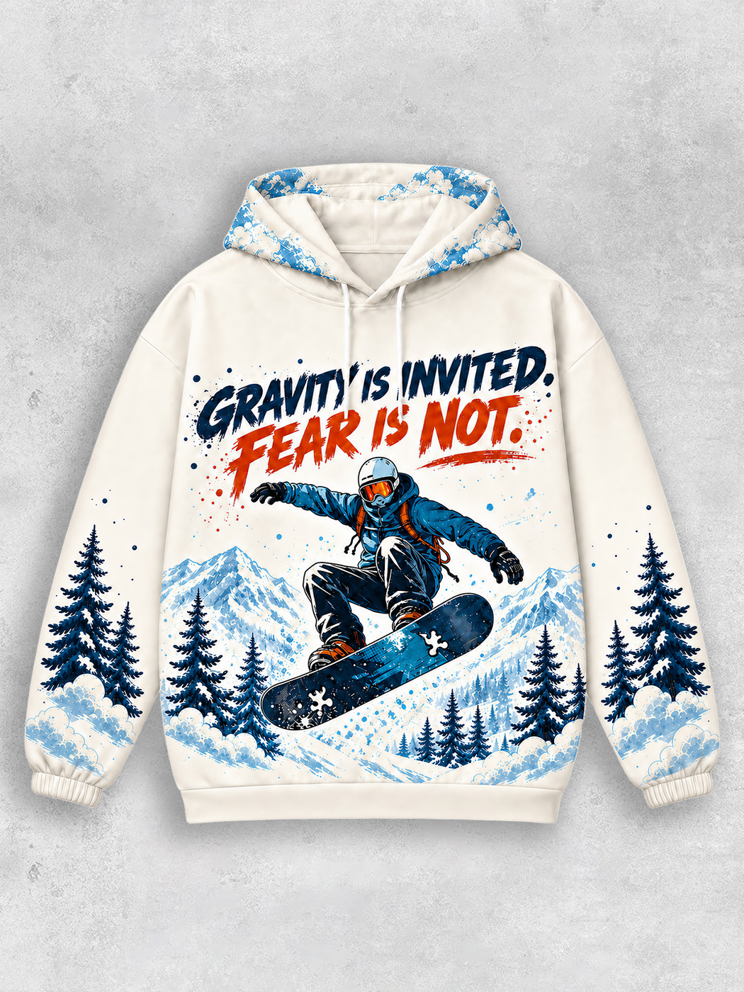 Grinram Gravity Is Invited Fear Is Not All-Over Print Hoodie