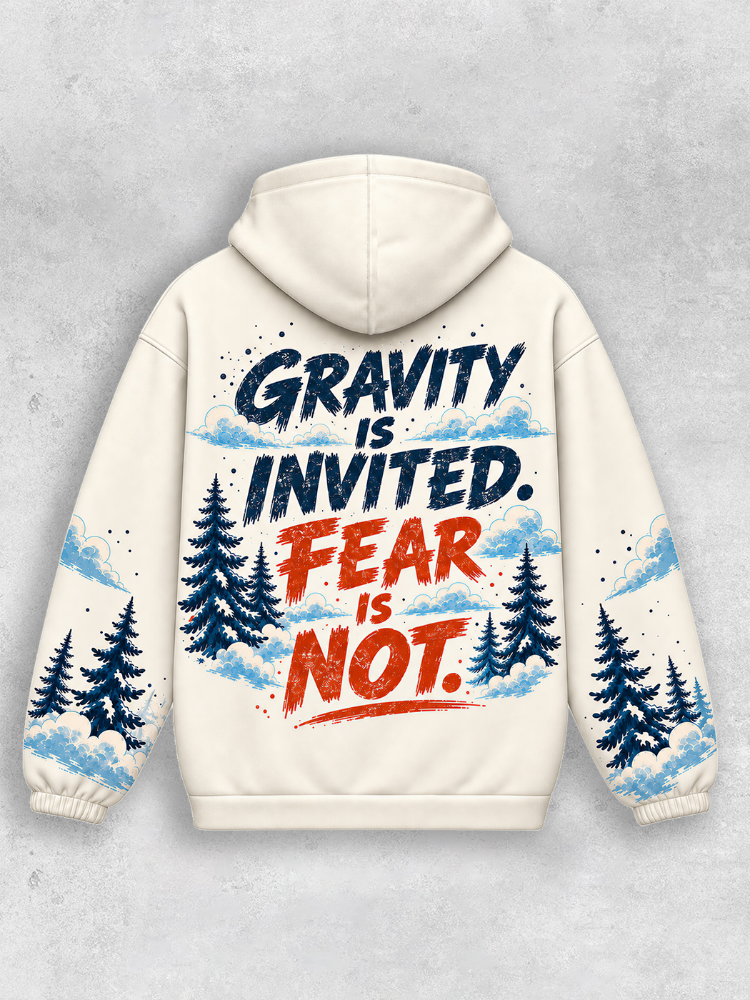 Grinram Gravity Is Invited Fear Is Not All-Over Print Hoodie