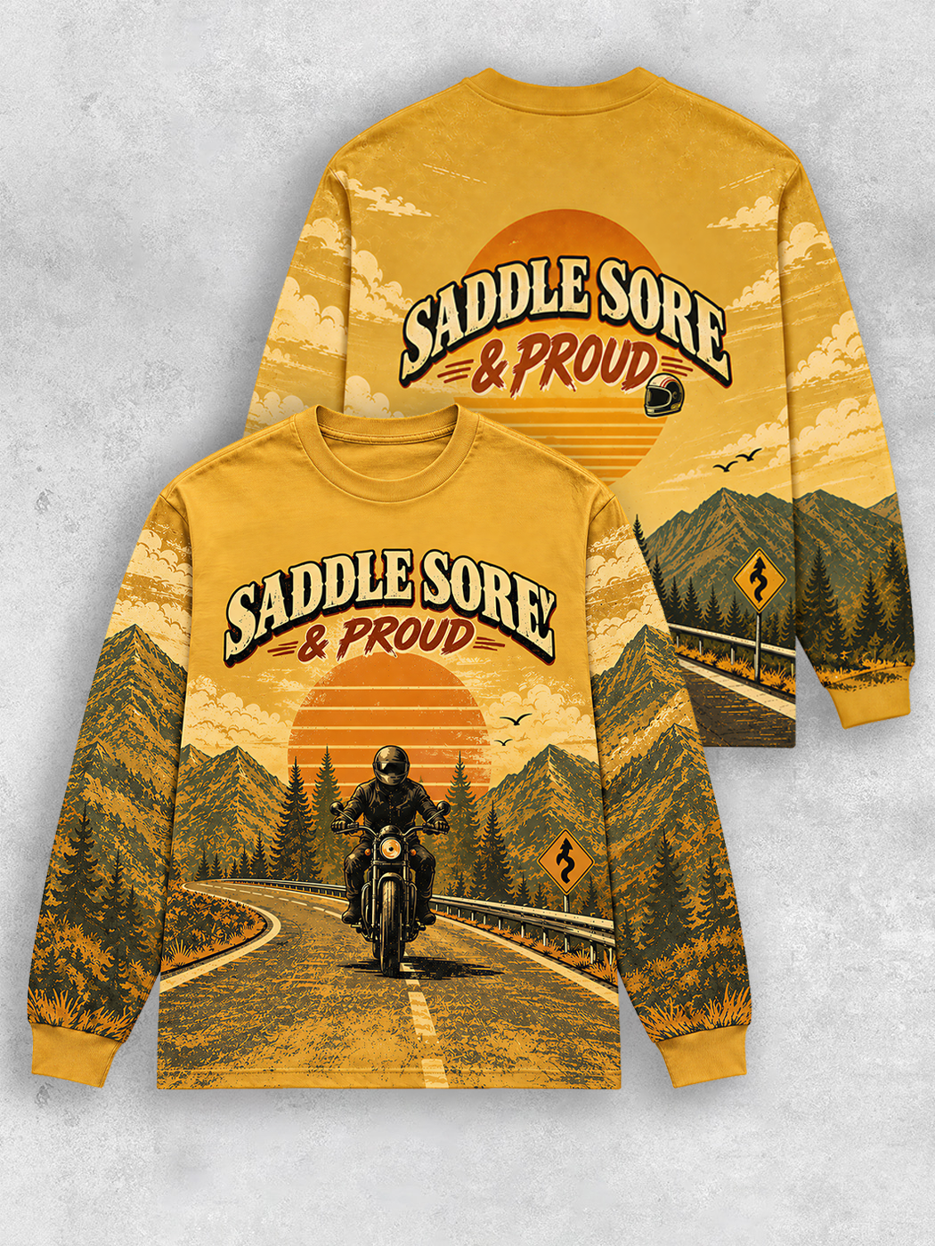 Grinram Saddle Sore and Proud Long Sleeve Cotton T-Shirt