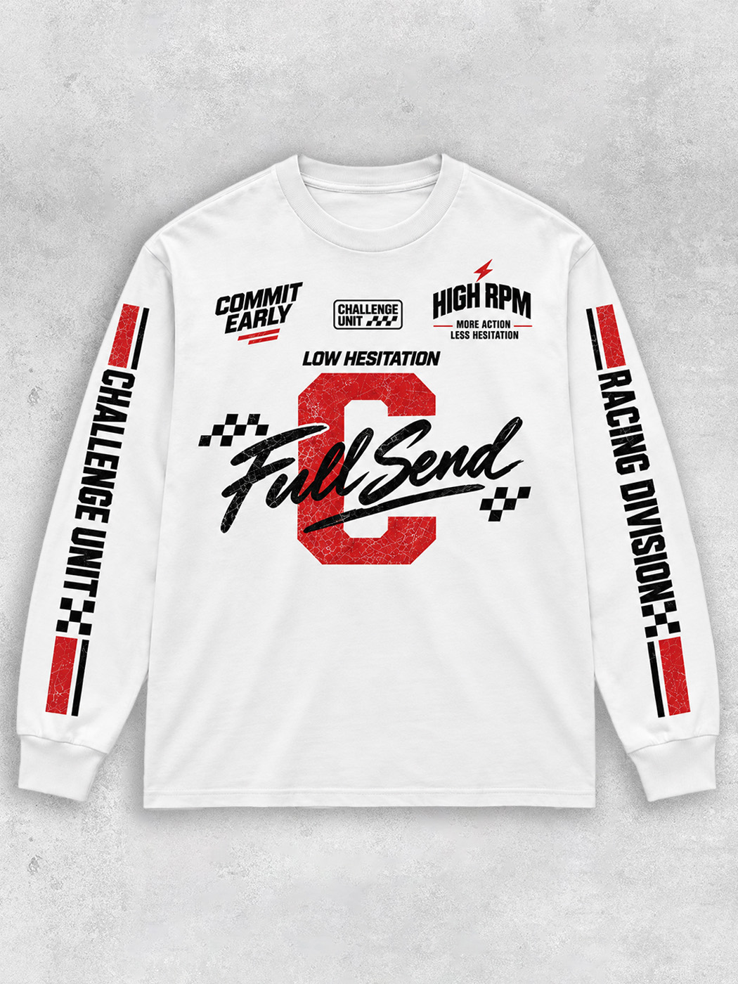 Grinram Commit Early High RPM Full Send Classic Long Sleeve T-Shirt