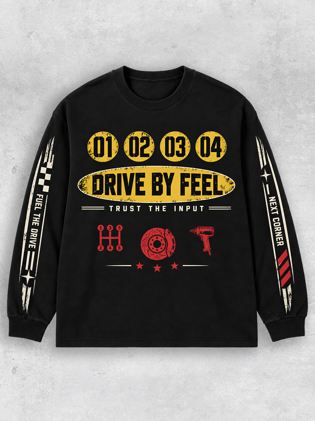 Grinram Drive By Feel Classic Long Sleeve T-Shirt