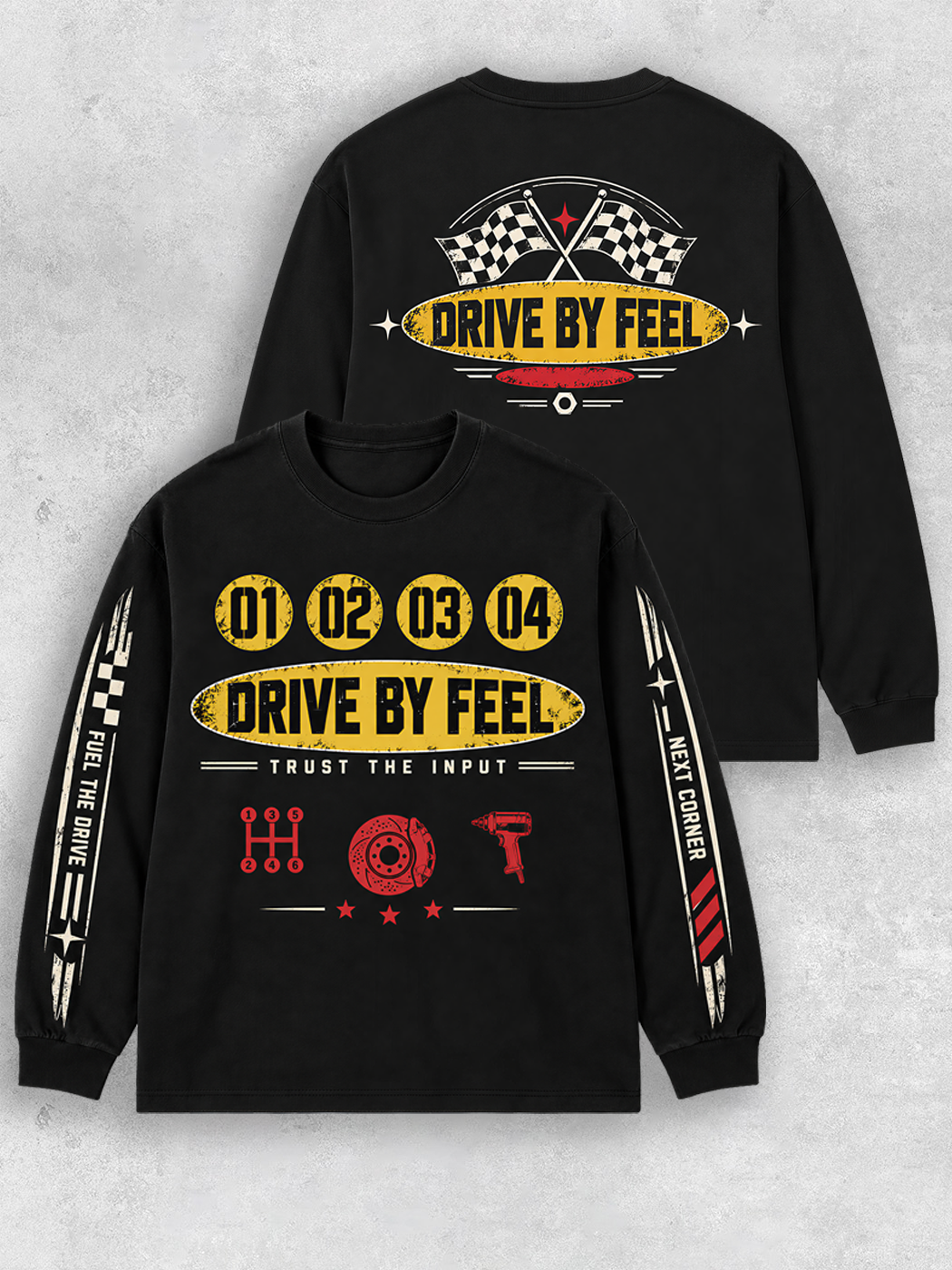 Grinram Drive By Feel Classic Long Sleeve T-Shirt