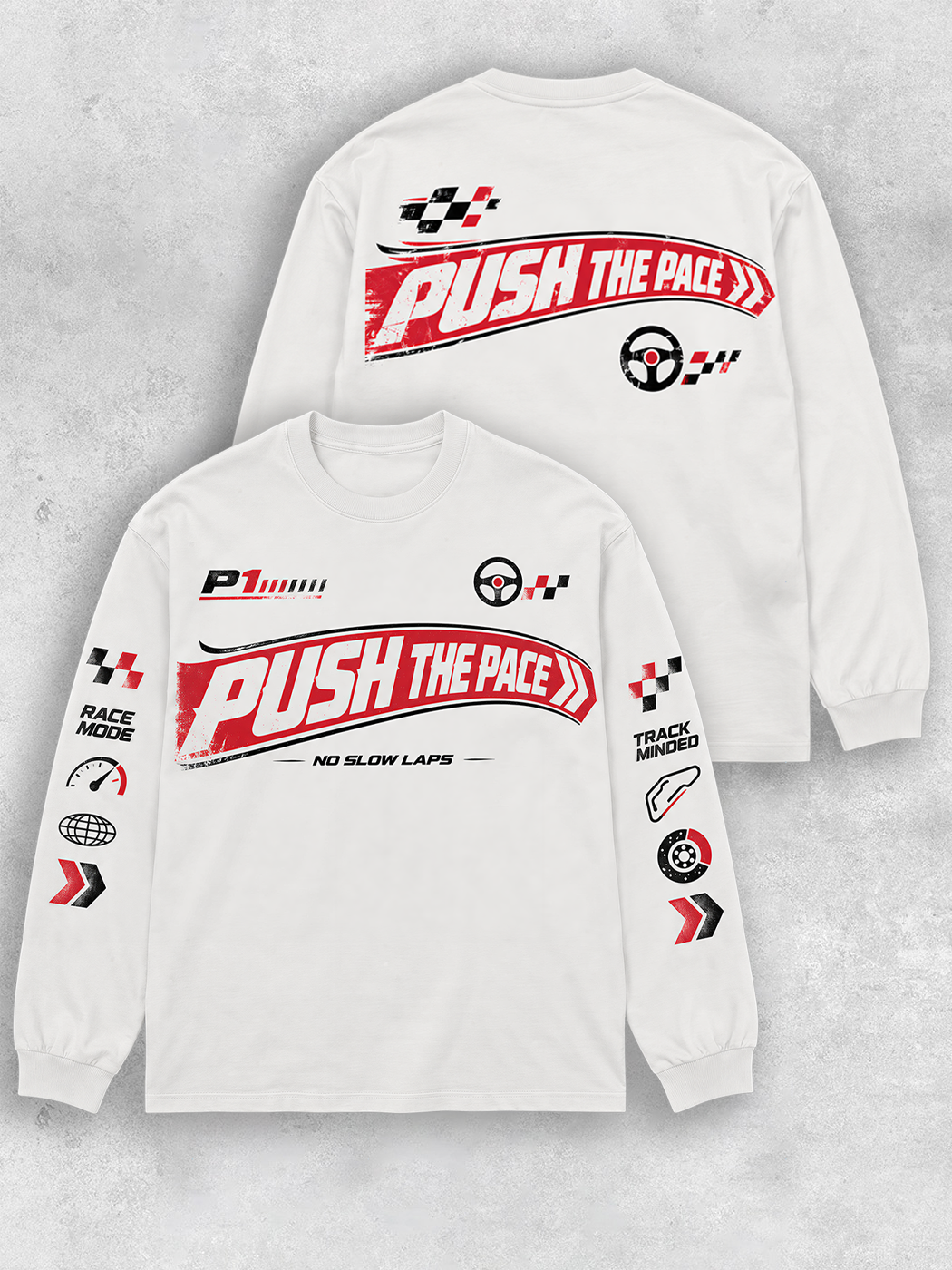 Grinram Push The Pace Classic Long Sleeve T-Shirt