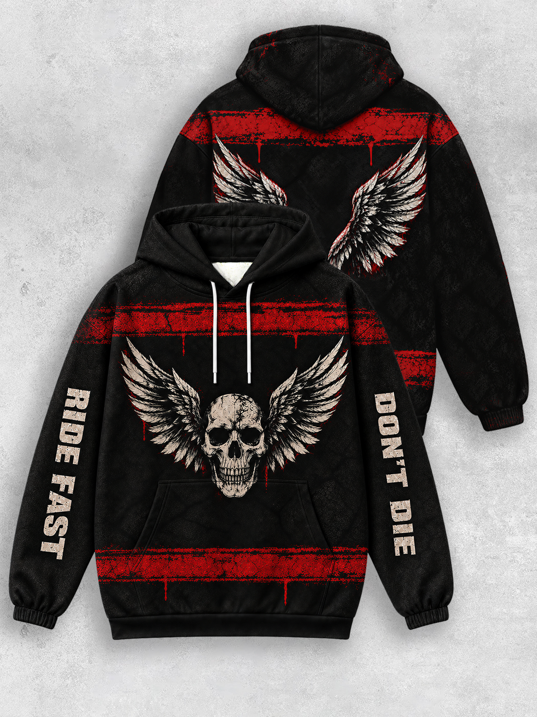 Grinram Ride Fast Don't Die All-Over Print Hoodie