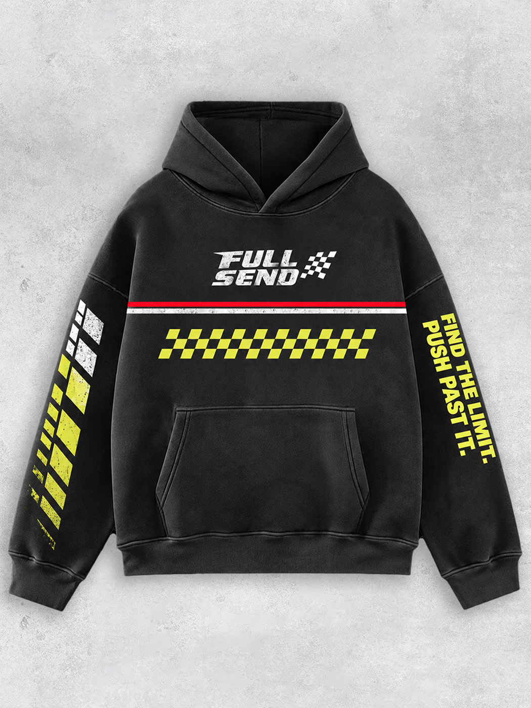 Grinram Find The Limit Push Past It Washed Hoodie