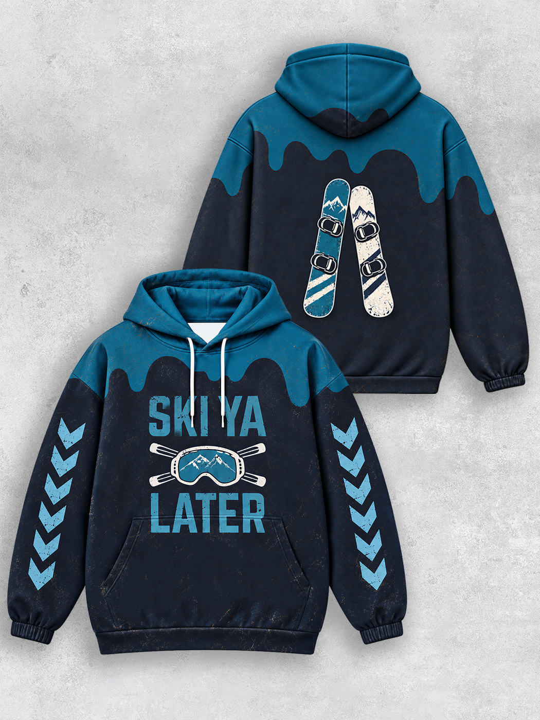 Grinram Ski Ya Later All-Over Print Hoodie