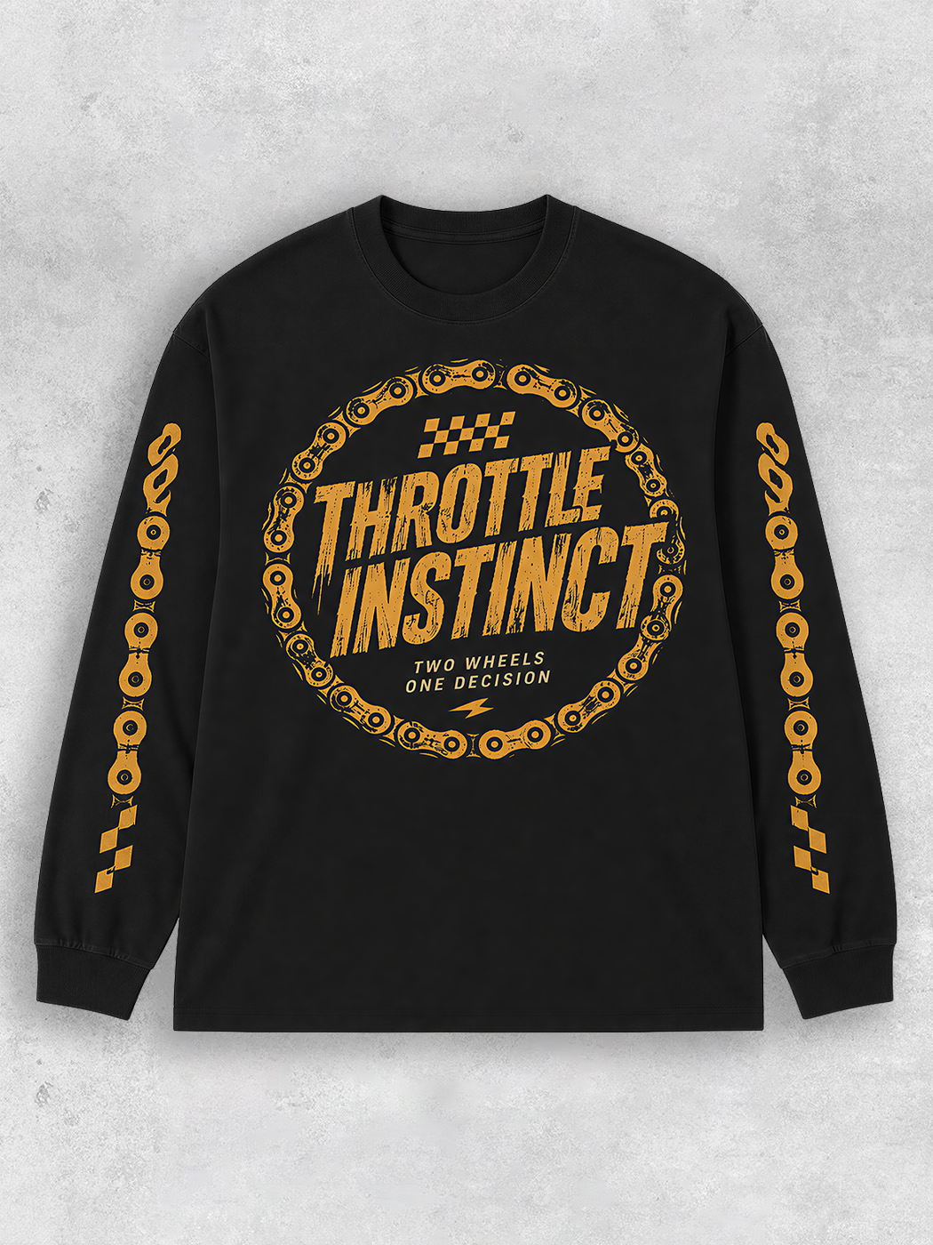 Grinram Throttle Instinct Lean Into It Classic Long Sleeve T-Shirt