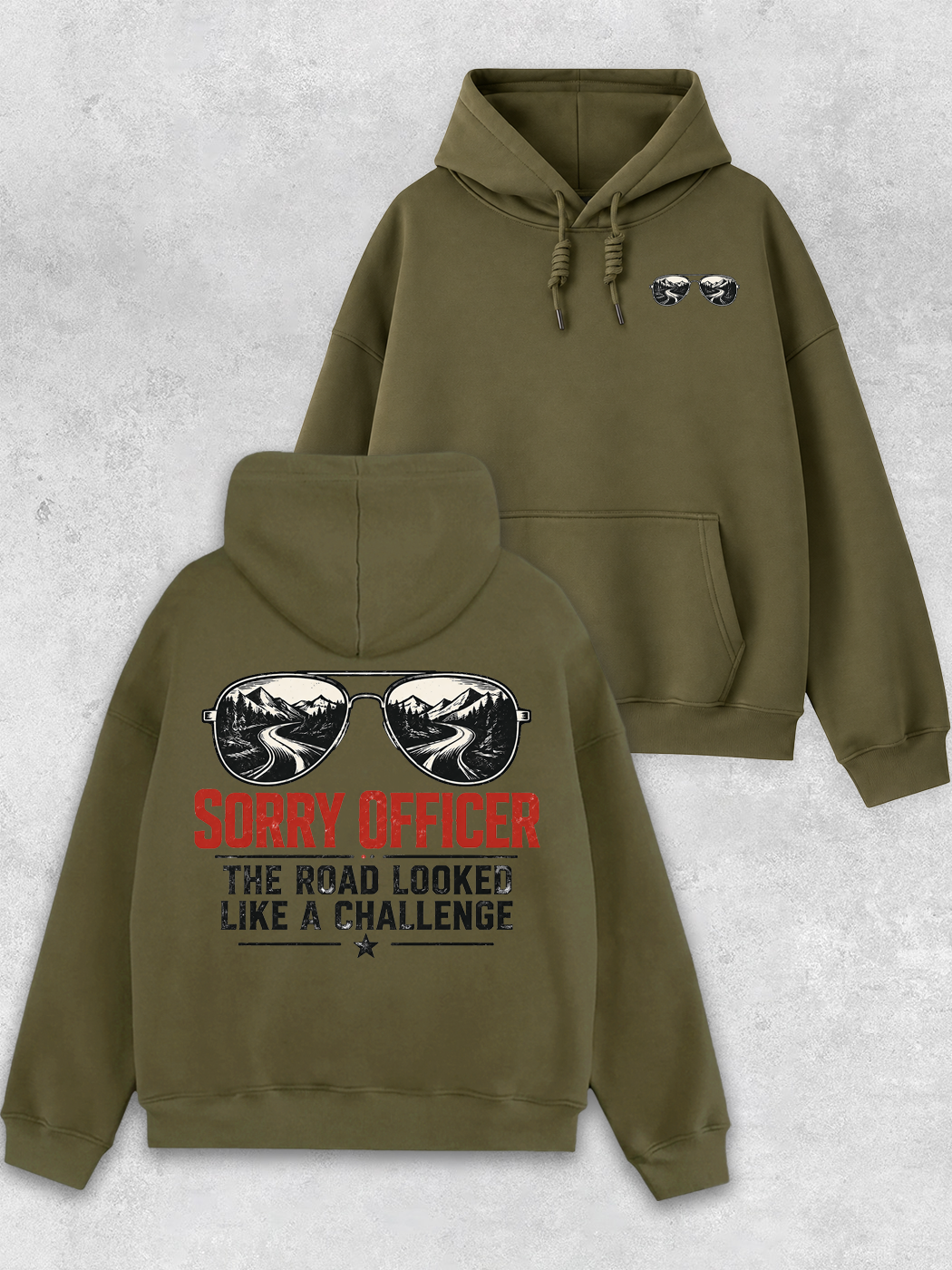 Grinram The Road Looked Like A Challenge Classic Hoodie