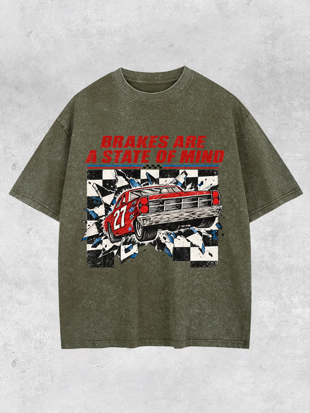 Grinram Brakes Are A State Of Mind Washed T-Shirt