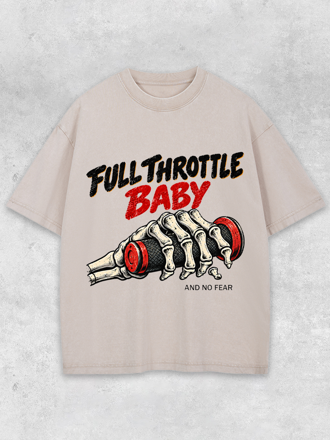 Grinram Full Throttle Baby And No Fear Washed T-Shirt