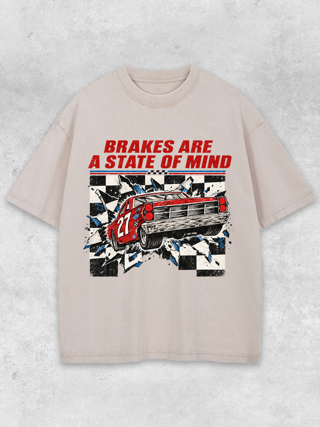 Grinram Brakes Are A State Of Mind Washed T-Shirt