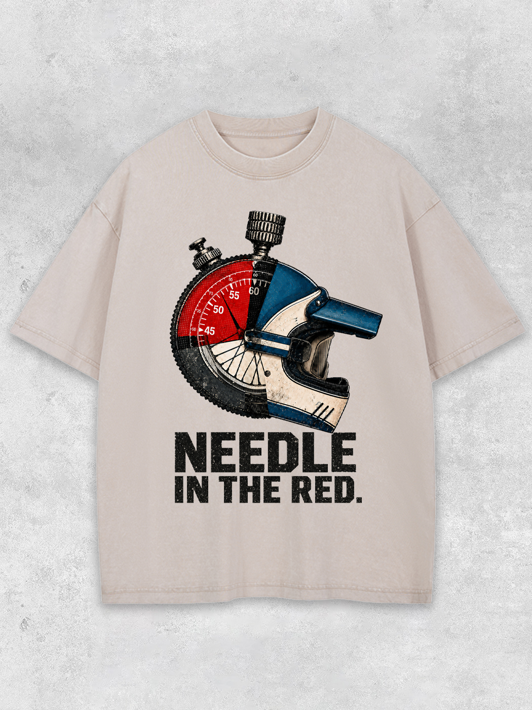 Grinram Needle In The Red Tachometer Washed T-Shirt