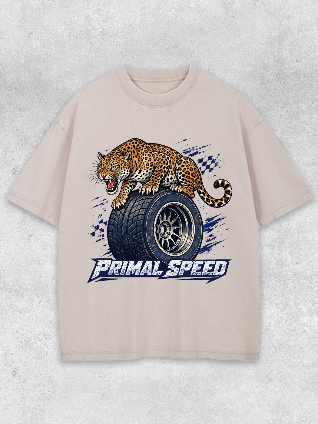 Grinram Primal Speed Tire Tiger Washed T-Shirt