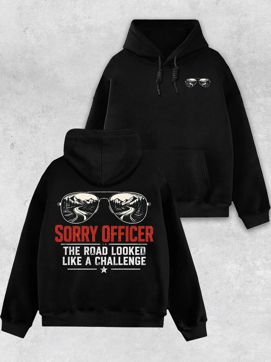 Grinram The Road Looked Like A Challenge Classic Hoodie