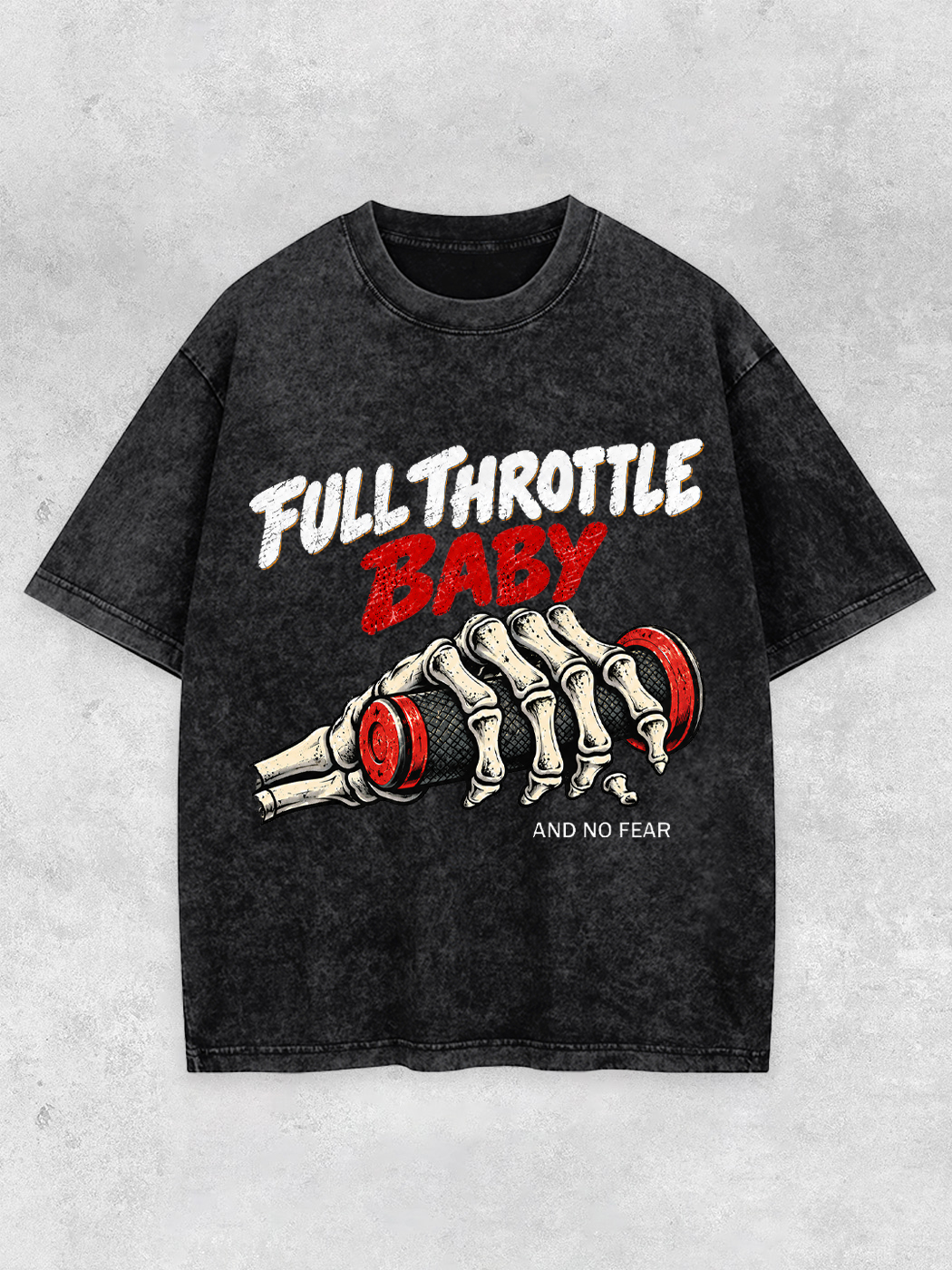 Grinram Full Throttle Baby And No Fear Washed T-Shirt