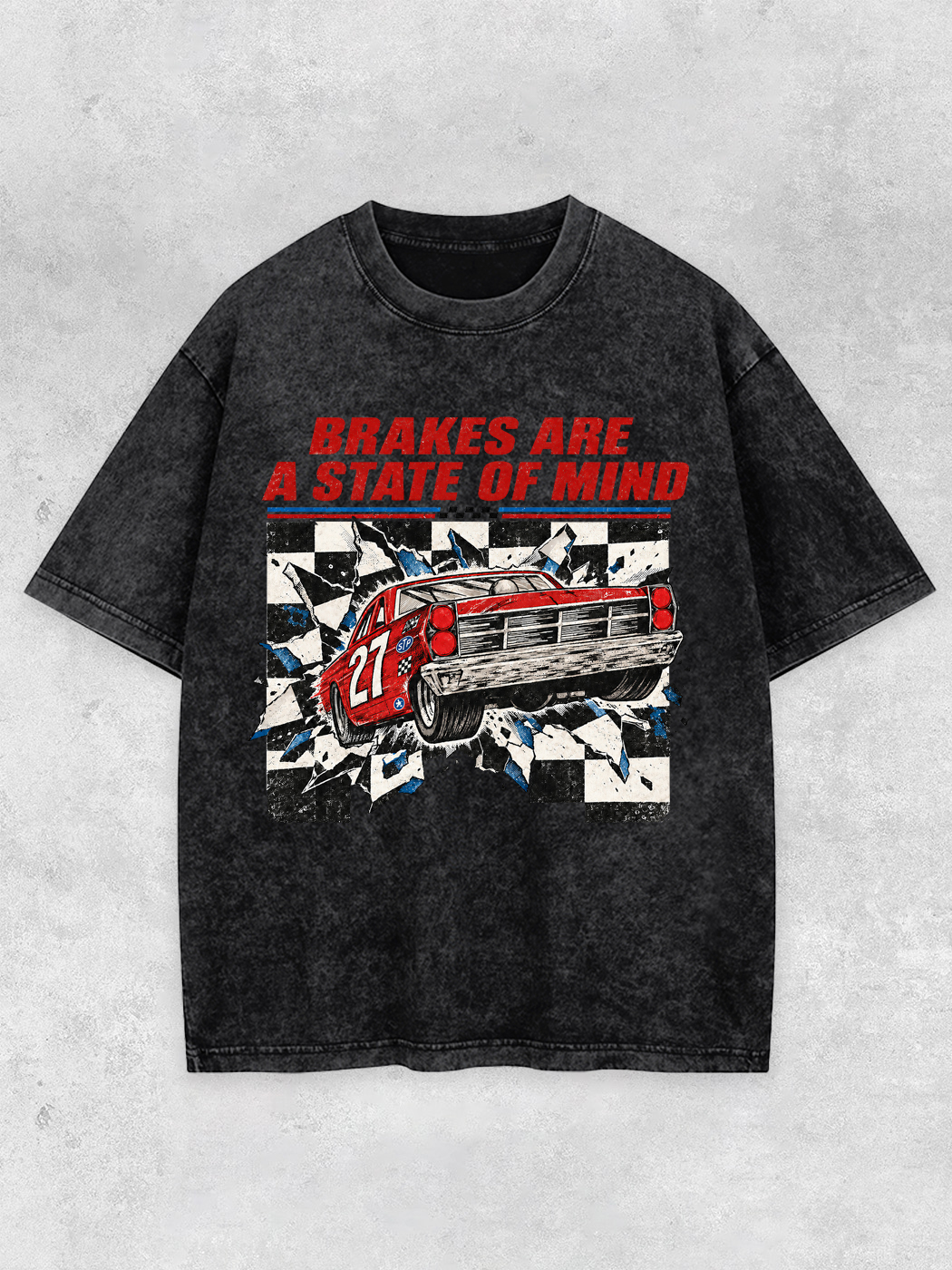 Grinram Brakes Are A State Of Mind Washed T-Shirt