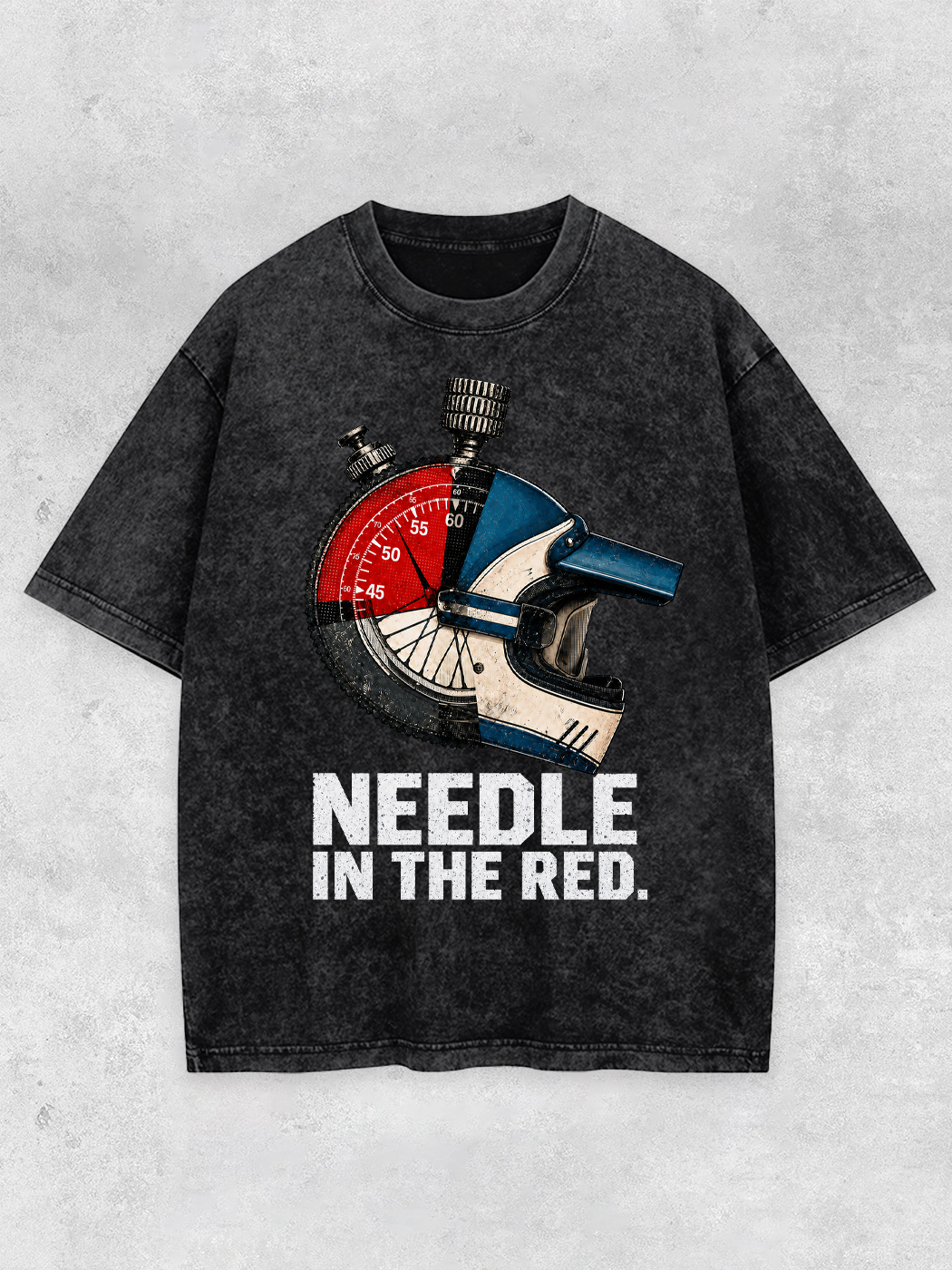 Grinram Needle In The Red Tachometer Washed T-Shirt