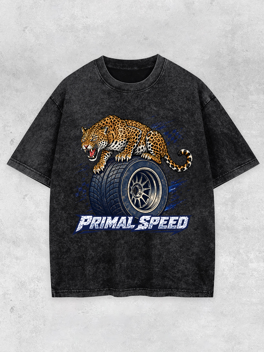 Grinram Primal Speed Tire Tiger Washed T-Shirt