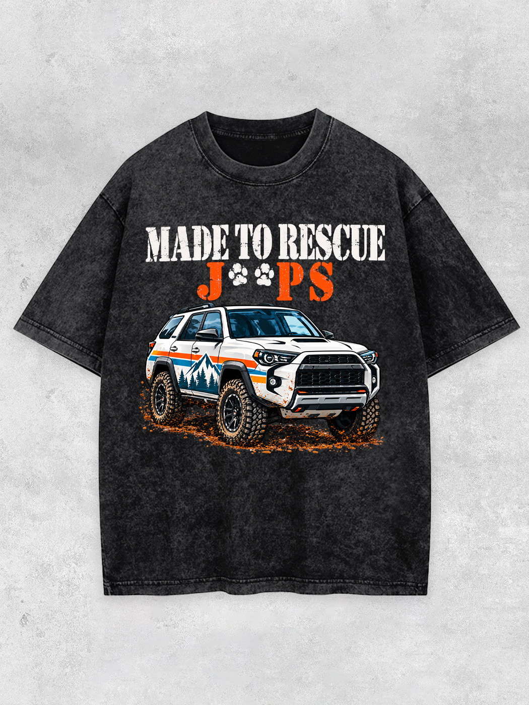 Grinram Made To Rescue Jeeps Washed T-Shirt