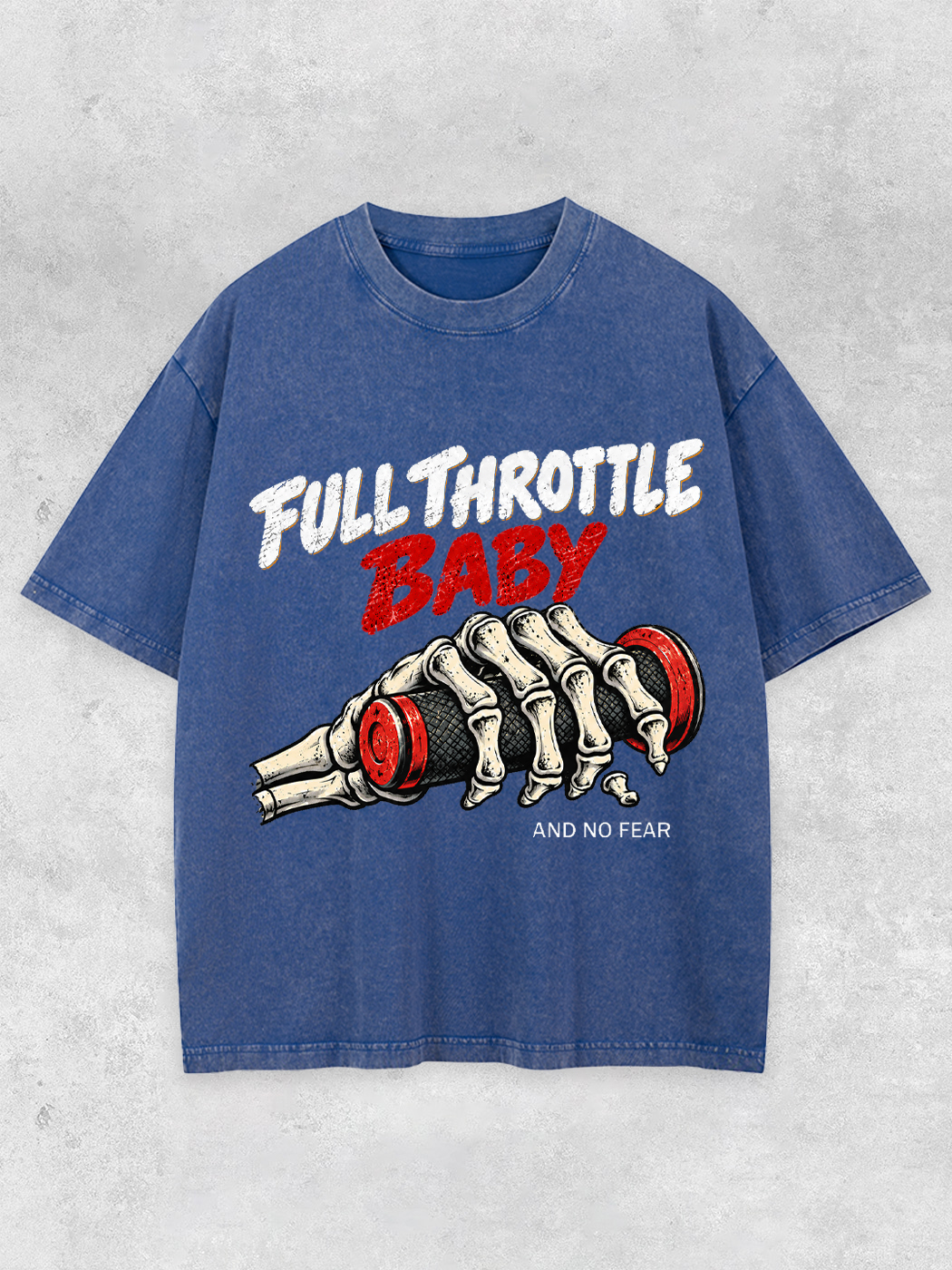 Grinram Full Throttle Baby And No Fear Washed T-Shirt